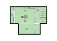 Эволюция, 1 очередь, б/с 1-9, 1-10: Планировка двухкомнатной квартиры 60,33 кв.м