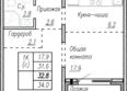 Орхон: Планировка 1-комн 32,8 м²