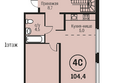 Адалин на Семенова, дом 27 (Христенко, 2 к 4): Планировка 4-комн 104,4 м²