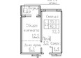 Фламинго, дом 20: Планировка 2-комн 42,9, 43 м²