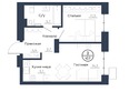 Чижи, 2 очередь (корпус 5): Планировка 2-комн 43,9 м²