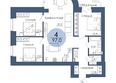 Портовый. Речной квартал, к 1: Планировка 4-комн 97 м²