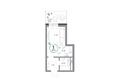Юдинский, дом 1.3: Планировка 1-комн 28,15 м²