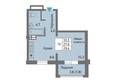 Акварельный 3.0, дом 2: Планировка 1-комн 29,4 м²