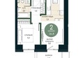 Калина Долина, дом 6: Планировка 2-комн 34,8 м²