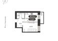 ДАО, дом 2: Планировка 1-комн 35,14, 35,15 м²