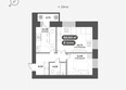 ОКТА, дом 2: Планировка 2-комн 52,93 м²