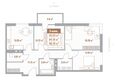 Николаевские кварталы: Планировка 3-комн 90,76 м²