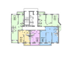 Матрешкин двор, 105, дом 2: Блок-секция 1. Планировка 8-10 этажей