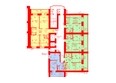 Лазурный-2, дом 3: Планировка 2-7 этажей, 3 б/с