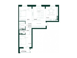 Продается 3-комнатная квартира ЛОКОМОТИВ, подъезд 5 и 6, 90.49 м², 6334300 рублей
