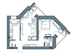 Продается 2-комнатная квартира ЖК Нижний, 51, 52.43  м&sup2;, 8703380 рублей