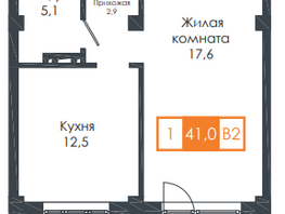 Продается 1-комнатная квартира ЖК Енисейская Слобода, дом 9, 41.4  м², 5009400 рублей