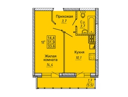 1-комн, Бородина ул, д.54