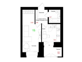 Продается 1-комнатная квартира ЖК Соцветие, дом 5.4, 33.49 м², 4956520 рублей