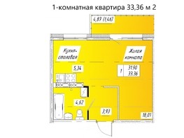 Продается Студия ЖК Солар, 33.36  м², 3669600 рублей