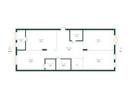 Продается 3-комнатная квартира ЭКО ПАРК, 1 этап, 104 м², 11460000 рублей