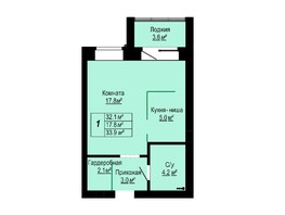 Продается 1-комнатная квартира ЖК Бердские кварталы, дом 3.2, 33.9 м², 3100000 рублей