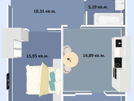 Продается 1-комнатная квартира ЖК Успех, дом 3, 50.5  м², 6818000 рублей