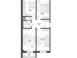 Продается 3-комнатная квартира ЖК Околица, дом 11, 83.2  м², 9100000 рублей