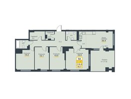 Продается 5-комнатная квартира ЖК Медео, 121.1  м², 60550000 рублей