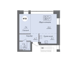 Продается 1-комнатная квартира ЖК Английский двор, дом 5, 38.3  м², 5132200 рублей