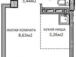 Продается Студия ЖК Добродом, 20.53  м&sup2;, 2771550 рублей