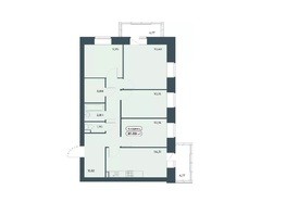 Продается 4-комнатная квартира ЖК Мята, дом 2, секции 4-6, 81.09  м², 8000000 рублей