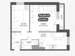 Продается 2-комнатная квартира ЖК Белый квартал на Спандаряна, 2, 54  м&sup2;, 8350000 рублей