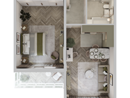 Продается 2-комнатная квартира ЖК Аллея Парк, 2 этап, 61.82  м², 7418400 рублей