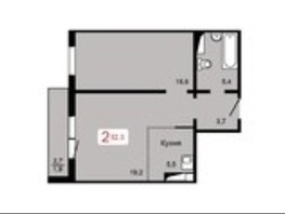 Продается 2-комнатная квартира ЖК Мичурино, дом 2 строение 3, 52.3  м², 5250000 рублей