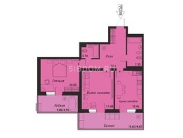 Продается 3-комнатная квартира ЖК Кристалл, корпус 1, 99.24  м², 12500000 рублей