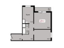 Продается 2-комнатная квартира ЖК Мичурино, дом 2 строение 2, 61  м², 6450000 рублей