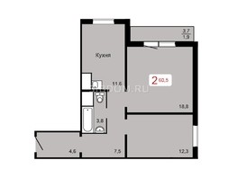 Продается 2-комнатная квартира ЖК Мичурино, дом 2 строение 5, 60.5  м², 5990000 рублей