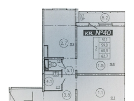 Продается 2-комнатная квартира ЖК Мичурино, дом 2 строение 5, 60.9  м², 6160000 рублей