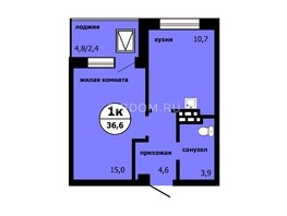 Продается 1-комнатная квартира ЖК Тихие зори, дом Панорама корпус 1, 36.6  м², 5650000 рублей
