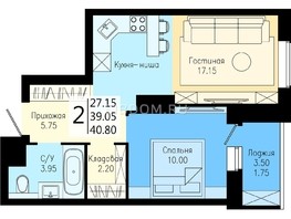 Продается 1-комнатная квартира ЖК На Дудинской, дом 5, 40.8  м², 6324000 рублей