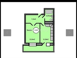 Продается 1-комнатная квартира ЖК Квадро, дом 4, 38.6  м², 5503000 рублей