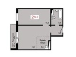 Продается 2-комнатная квартира ЖК Мичурино, дом 2 строение 4, 52.3  м², 5800000 рублей