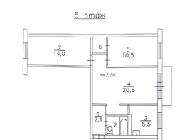 Продается 3-комнатная квартира Крупской ул, 58  м², 5300000 рублей