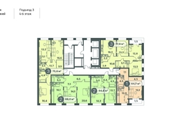 Продается 3-комнатная квартира ЖК Три Клёна, дом 1, 75.8  м², 10384600 рублей