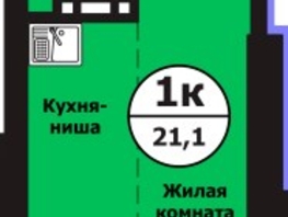 Продается Студия ЖК Тихие зори, дом Гранит корпус 2, 22.1  м², 3395000 рублей