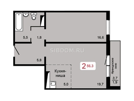 Продается 2-комнатная квартира ЖК Мичурино, дом 2 строение 5, 56.3  м², 5320350 рублей