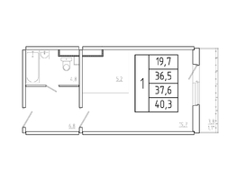 Продается Студия ЖК Три слона, дом 1, 37.6  м², 4587200 рублей