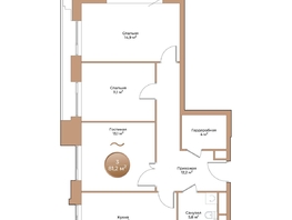 Продается 3-комнатная квартира ЖК Небо над Енисеем, корпус 1, 77.4 м², 10062000 рублей
