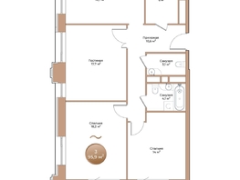 Продается 3-комнатная квартира ЖК Небо над Енисеем, 90.7 м², 13967800 рублей