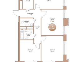 Продается 3-комнатная квартира ЖК Небо над Енисеем, 84.3 м², 14162400 рублей