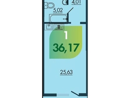Продается Студия ЖК Аллея Парк, 1 этап, 36.17 м², 3400000 рублей