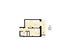Продается 1-комнатная квартира ЖК ЛЕТО, дом 2, 38.29 м², 5092570 рублей