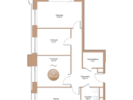 Продается 3-комнатная квартира ЖК Небо над Енисеем, 77.4 м², 10758600 рублей